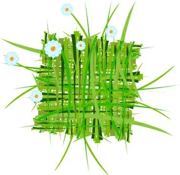 Raster.  summer grass decoration Stock Illustration