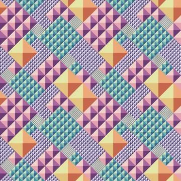 Raster triangle convex abstract Seamless pattern Illustrazione stock