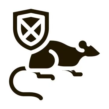 Rat Ban Icon Vector Glyph Illustration Illustrazione stock