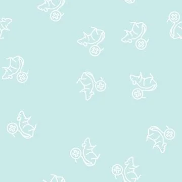 Rat control line seamless pattern 스톡 일러스트