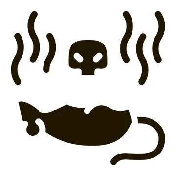 Rat Dead Icon Vector Glyph Illustration Illustrazione stock