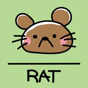 Rat hand-drawn style,Vector illustration. Stock Illustration