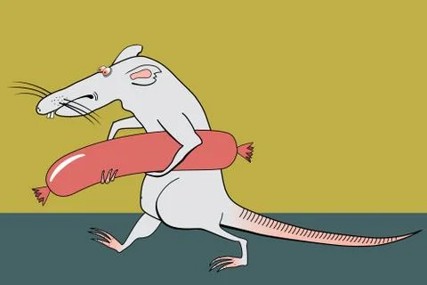 Rat happiness. Stock Illustration