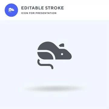 Rat icon vector, filled flat sign, solid pictogram isolated on white, logo il Stockillustratie