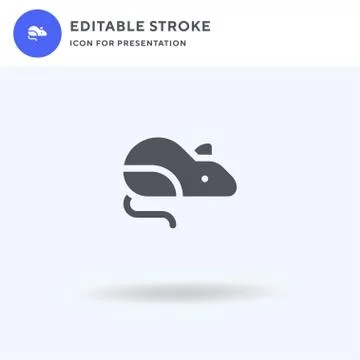 Rat icon vector, filled flat sign, solid pictogram isolated on white, logo イラスト素材