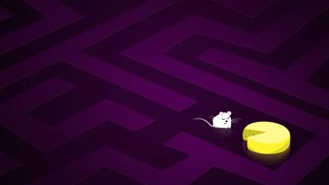 Rat In Maze Purple UHD Wallpaper Stock Illustration