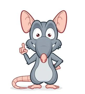 Rat pointing upwards Stock Illustration