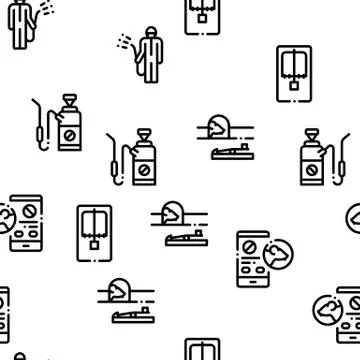 Rat Protect Seamless Pattern Vector Illustrazione stock