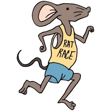 Rat race runner Stock Illustration