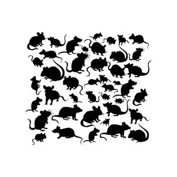 Rat silhouette 1 Stock Illustration