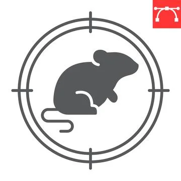 Rat target glyph icon Stock Illustration