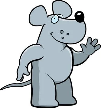 Rat Waving Stock Illustration