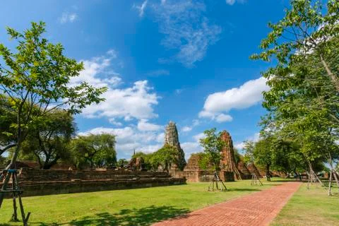 Ratchaburana Temple in Phra Nakhon Si Ayutthaya Historical Park and is a worl Stock Photos