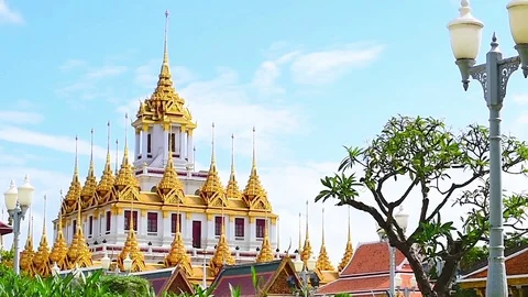 Ratchanatdaram temple. Bangkok, Thailand. Stock Footage 77416845
