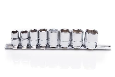 Ratchet set with interchangeable heads Stock-Fotos