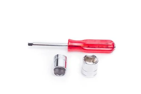 Ratchet set with interchangeable heads Stock Photos