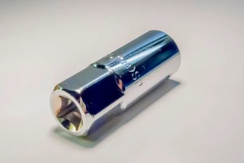 Ratchet socket on white Stock Photos