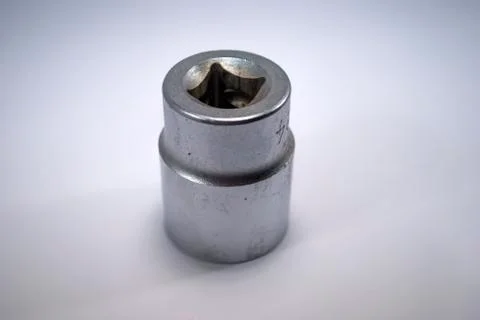 Ratchet socket on white Stock Photos