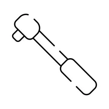 Ratchet socket wrench tool line icon design Stock Illustration