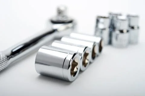 Ratchet with sockets Stock Photos