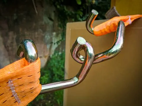 Ratchet strap with profile hook Stock Photos