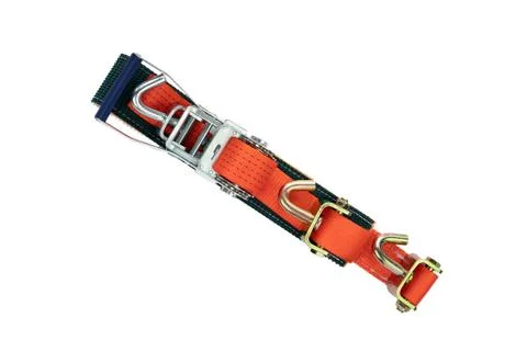 Ratchet tie down or strap for cargo loads Stock Photos