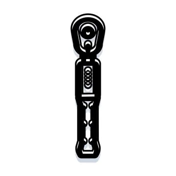 Ratchet wrench socket tool for mechanic services and automotive repairs Stock Illustration