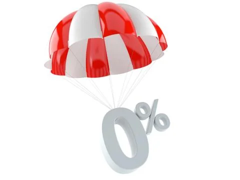 Rate concept with parachute Illustrazione stock