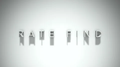 Rate find 3D title animation with shadows on a white background Stock Footage 297669493