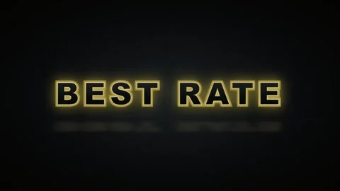 Rate gold neon text animation for business marketing and financial promotio.. Stock-Footage 337564336
