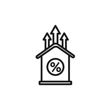 Rate for mortgage icon vector set collection for web Stock Illustration