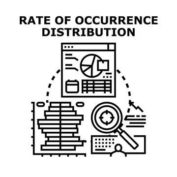 Rate of occurrence distribution data analysis strategy 스톡 일러스트