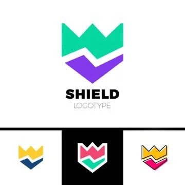 Rate Shield Secure Logo Template Design Vector Stock Illustration