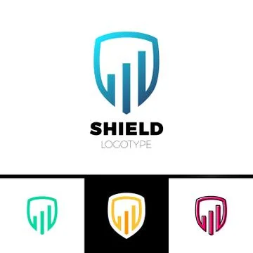 Rate Shield Secure Logo Template Design Vector Illustrazione stock