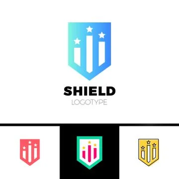 Rate Shield Secure Logo Template Design Vector Illustrazione stock