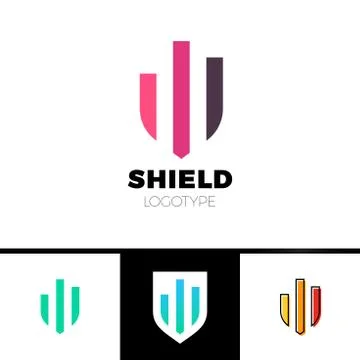 Rate Shield Secure Logo Template Design Vector Stock Illustration