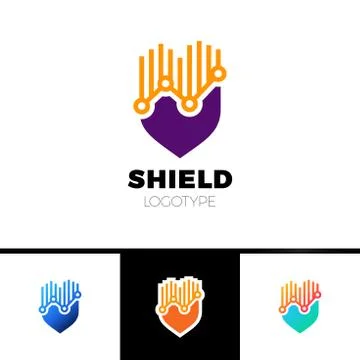 Rate Shield Secure Logo Template Design Vector Stock-Illustration
