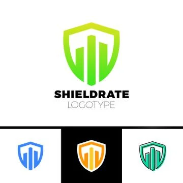Rate Shield Secure Logo Template Design Vector Stock Illustration