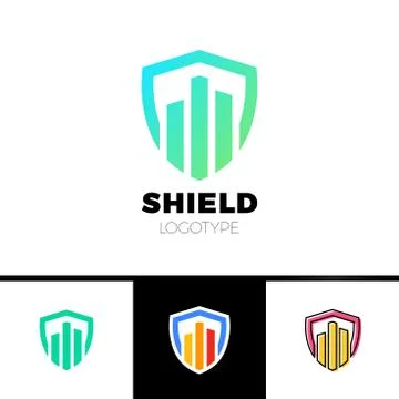 Rate Shield Secure Logo Template Design Vector Stock Illustration