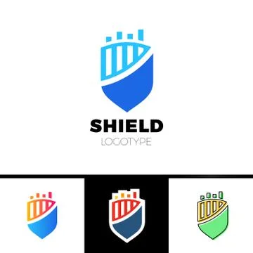 Rate Shield Secure Logo Template Design Vector Stock Illustration