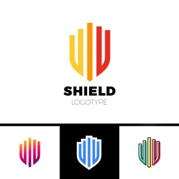 Rate Shield Secure Logo Template Design Vector Stock Illustration