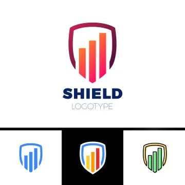 Rate Shield Secure Logo Template Design Vector Stock Illustration