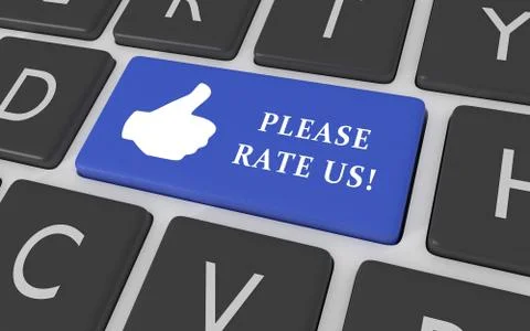 Rate us button Stock Illustration