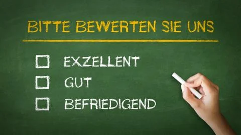 Rate your experience (in german) Illustrazione stock