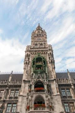 Rathaus tower in munich Stock Photos