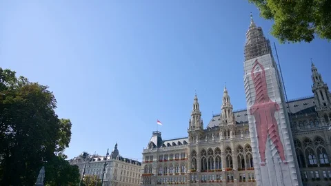 Rathaus in Wien Stock Footage 116886472