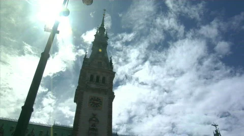 Rathausmarkt time lapse Stock Footage