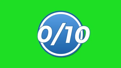 Rating 0 to 10 point Isolated review feedback green screen Background 動画素材 327060047