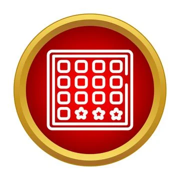 Rating and review application grid ui icon Stock Illustration