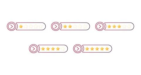 Rating customer feedback. Set of badge rating with star Stock Illustration